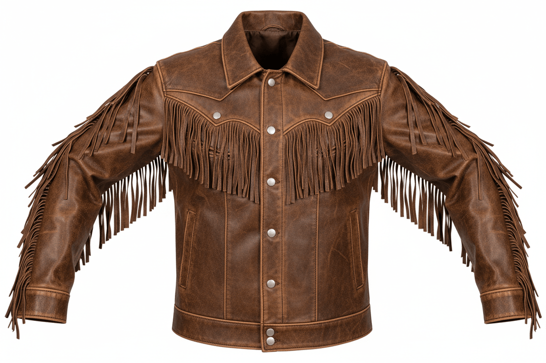 A Truly Classic Mens Cowboy Brown Ranch Leather Jacket - MovieStarJacket