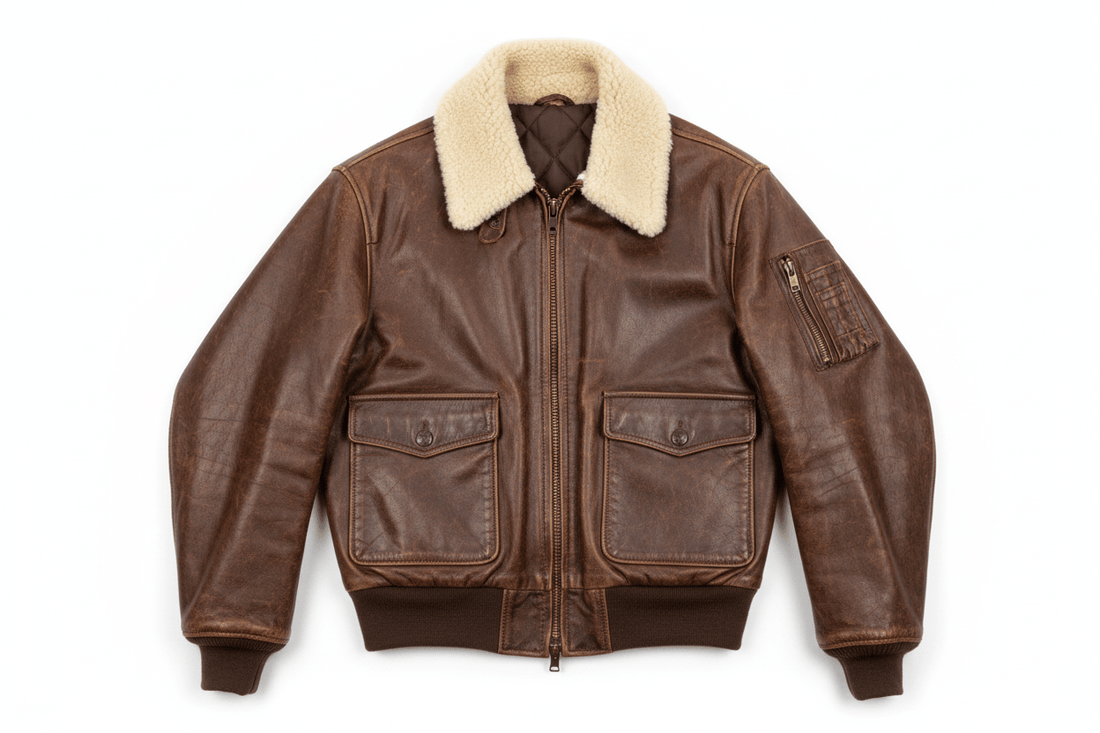 US G1 Military Flight Bomber Leather Jacket - MovieStarJacket