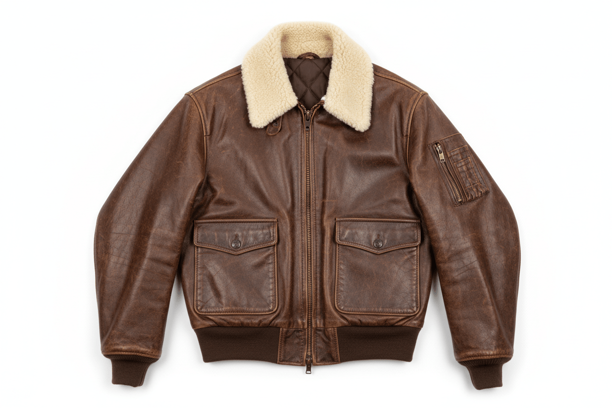 US G1 Military Flight Bomber Leather Jacket - MovieStarJacket