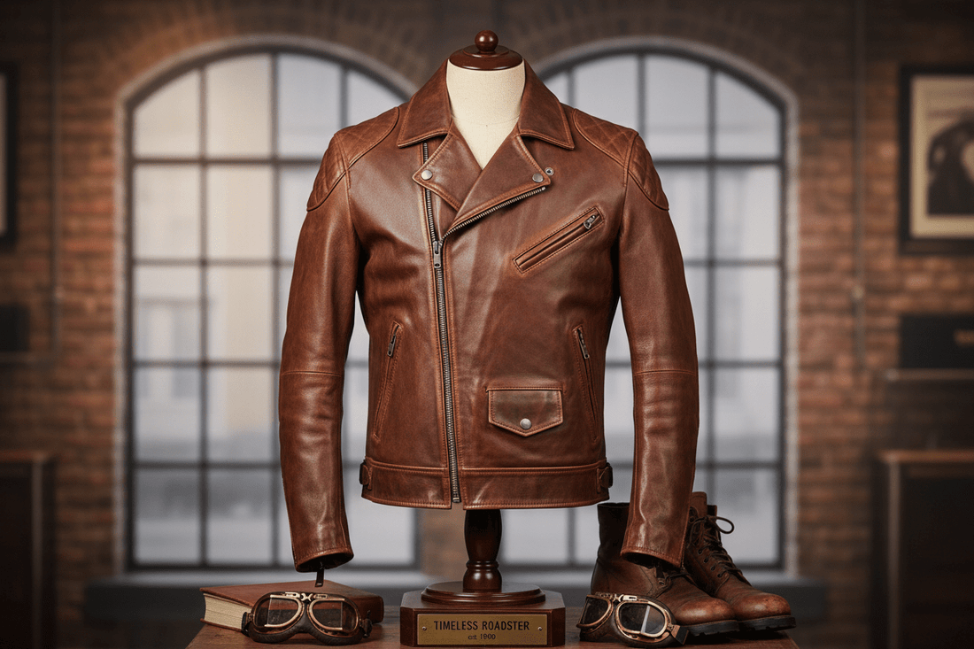 Why is the Men's Vintage Brown Cafe Racer Leather Jacket everyone's favorite - MovieStarJacket