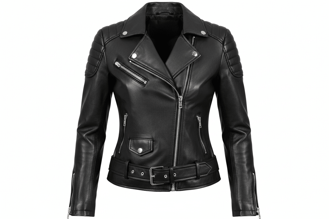 Women Slim Fit Moto Biker Leather Jacket - MovieStarJacket