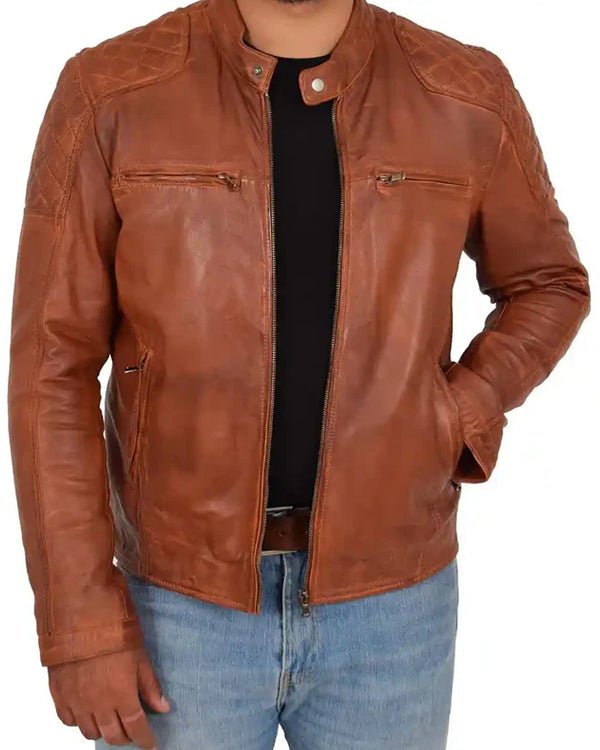 Leather Jacket Brown Colour