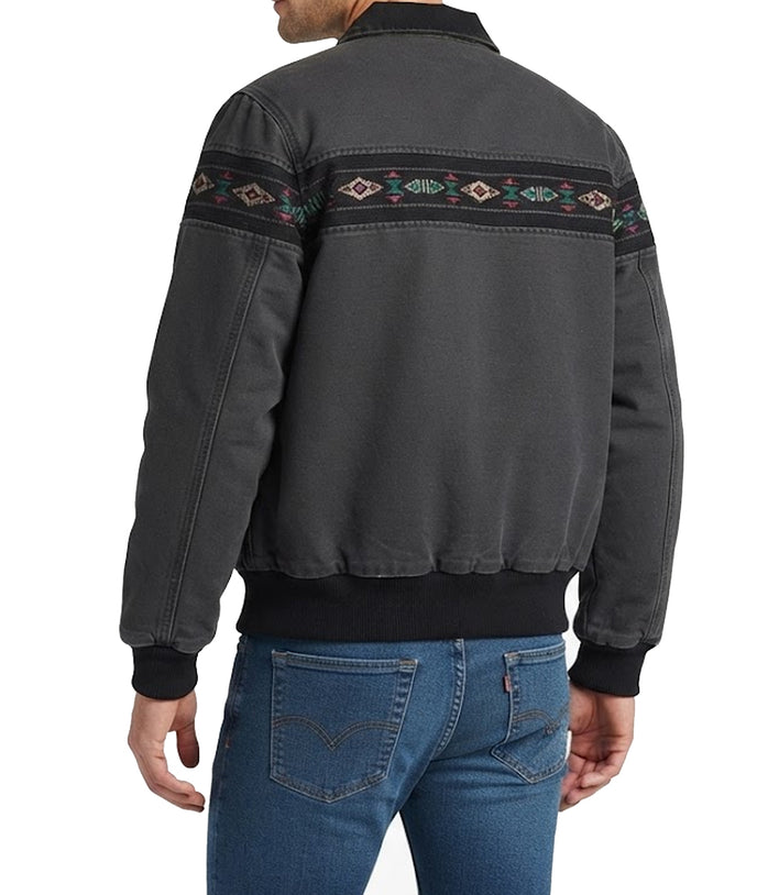 90s Vintage Aztec Tribal Santa Fe Bomber Jacket