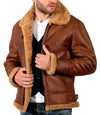 Mens Sheepskin B3 Aviator Bomber Leather Jacket - MovieStarJacket