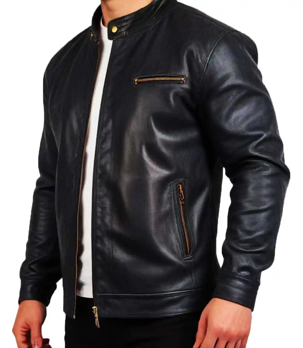 Black Lambskin Leather Jacket