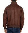 Mens Brown Suede Leather Bomber Jacket - MovieStarJacket