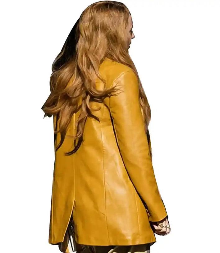 Blake Lively It Ends With Us Yellow Blazer Jacket - MovieStarJacket