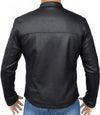 Mens Modern Wrinkled Lambskin Black Leather Jacket - MovieStarJacket