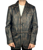 Distressed Leather Coat


