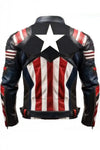 American Flag Jacket Leather Biker