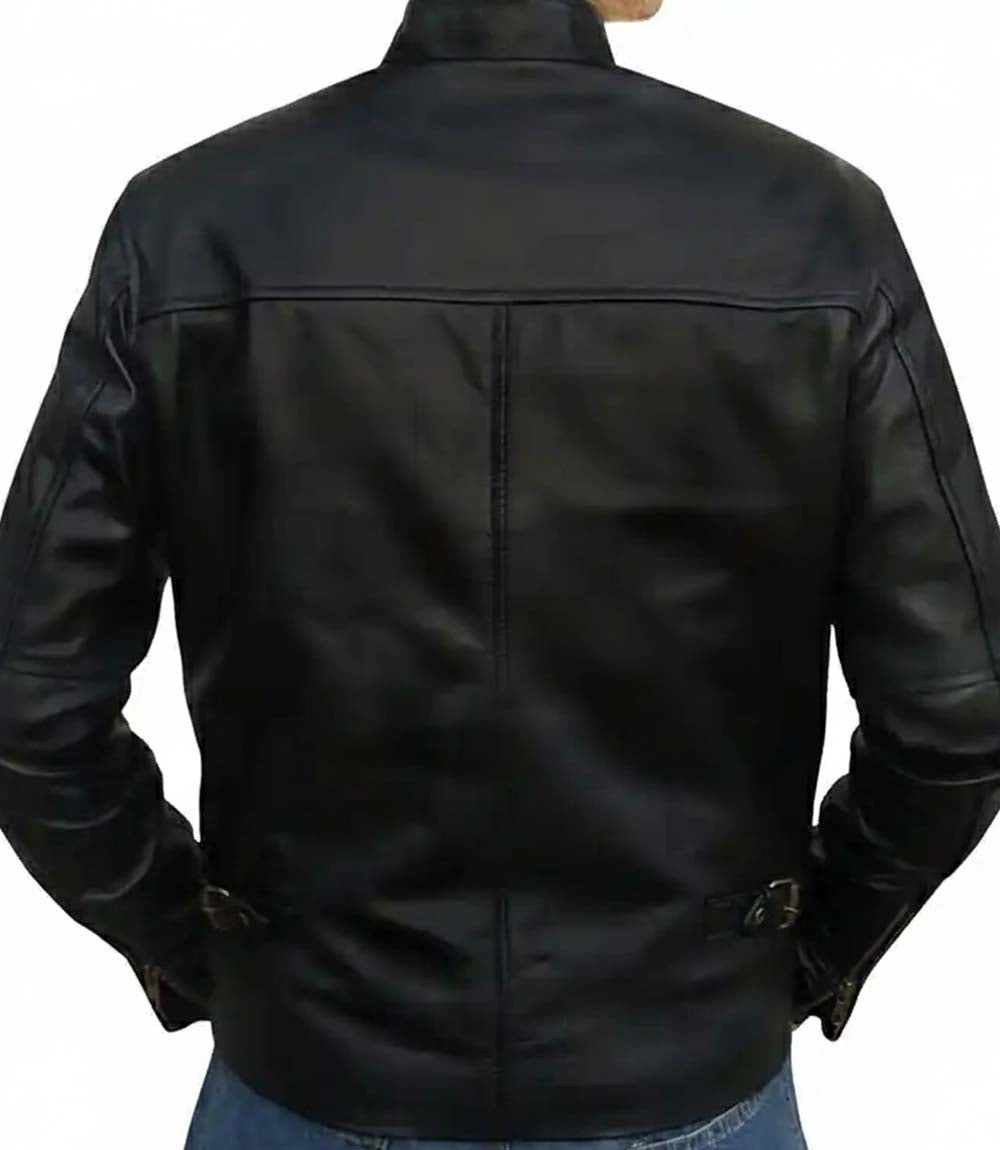 Mens Retro American Moto Biker Leather Jacket - MovieStarJacket