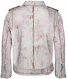 White Distressed Motorcycle Jacket