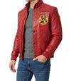 Red Cobra Kai Johnny Lawrence Leather Jacket