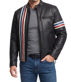 USA Flag Easy Rider Leather Motorcycle Jacket