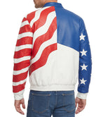 Vanilla Ice USA Flag Leather Jacket