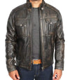 Mens Retro Distressed Brown Biker Leather Jacket - MovieStarJacket