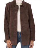 Women Suede Leather Jacket