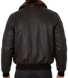 Mens Brown Flight Bomber Genuine Leather Jacket - MovieStarJacket