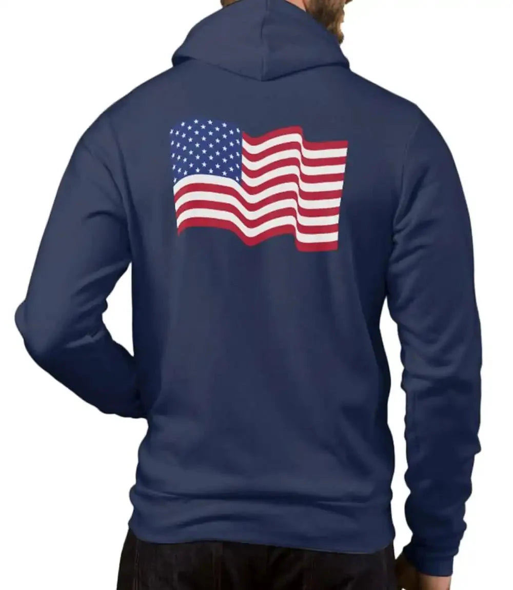 Mens American Flag Zip Up USA Hoodie - MovieStarJacket