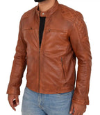 Mens Vintage Brown Leather Jacket
