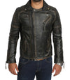 Mens 80s Motorcycle Vintage Distressed Leather Jacket - MovieStarJacket