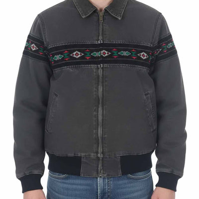 90s Vintage Aztec Tribal Santa Fe Bomber Jacket