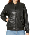 Women Casual Black Bomber Leather Jacket - MovieStarJacket